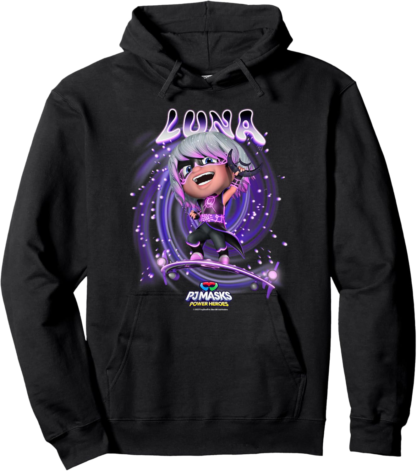 PJ Masks Luna Girl Celestial Ride Magic Villain Logo Hoodie - Hoodie | Black