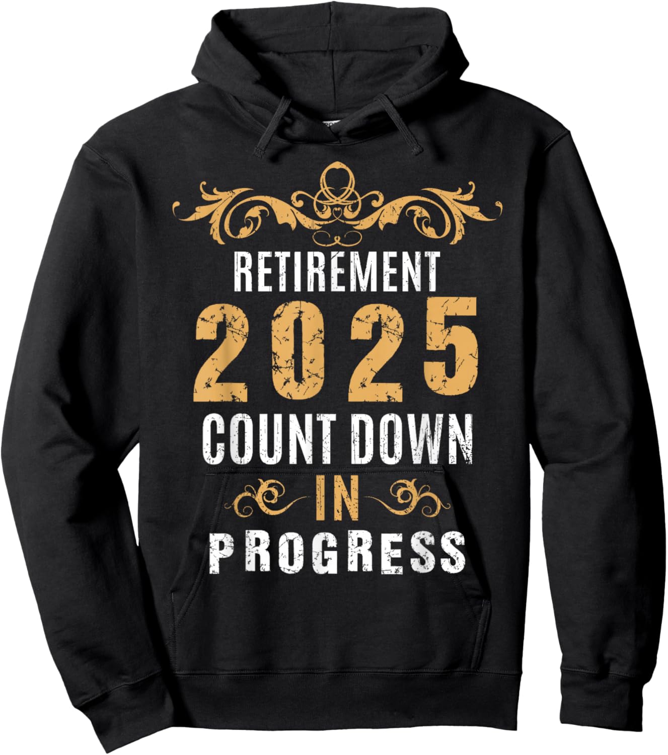 Retirement 2025 Countdown In Progress Funny Retire vintage Hoodie - Hoodie | Black