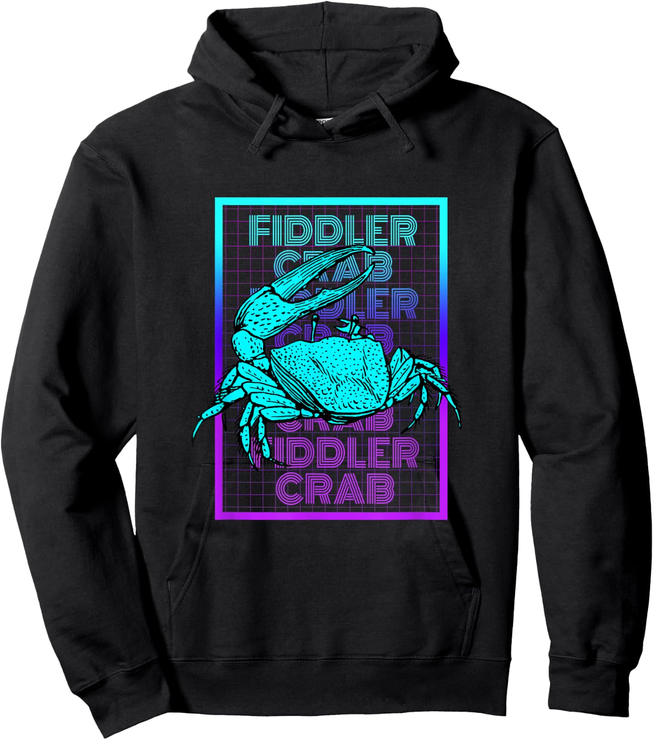 Fiddler Crab Vintage Retro Fiddler Crab Hoodie - Hoodie | Black