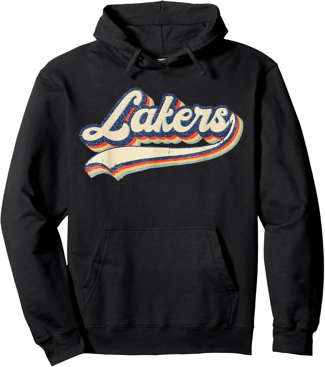 Lakers Name Vintage Retro Gift Men Women Boy Girl Hoodie - Hoodie | Black