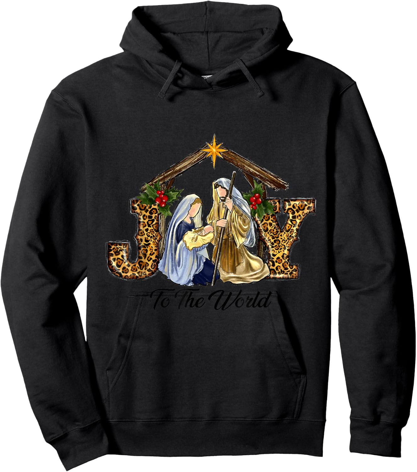 Christmas Joy To The World Baby Jesus Religious Christian Hoodie - Hoodie | Black