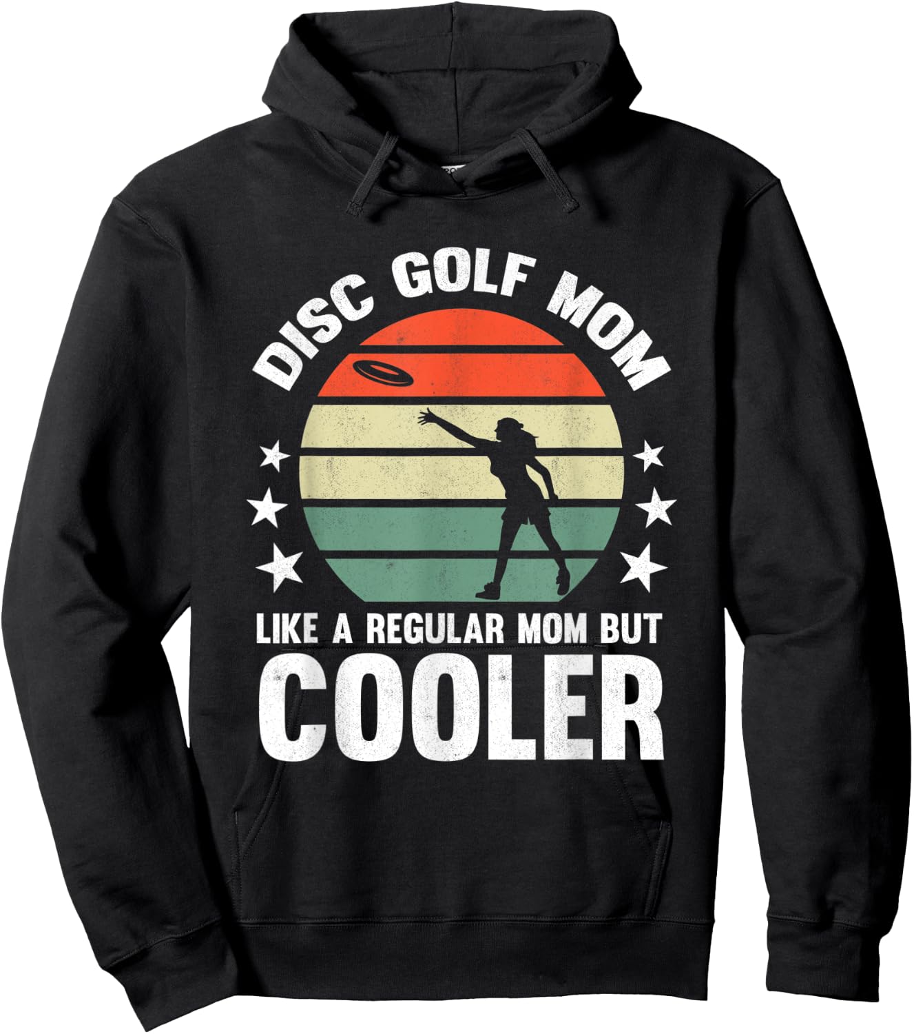 Disc Golf Mom Disc Golfing Mother Frisbee Golfer Women Hoodie - Hoodie | Black