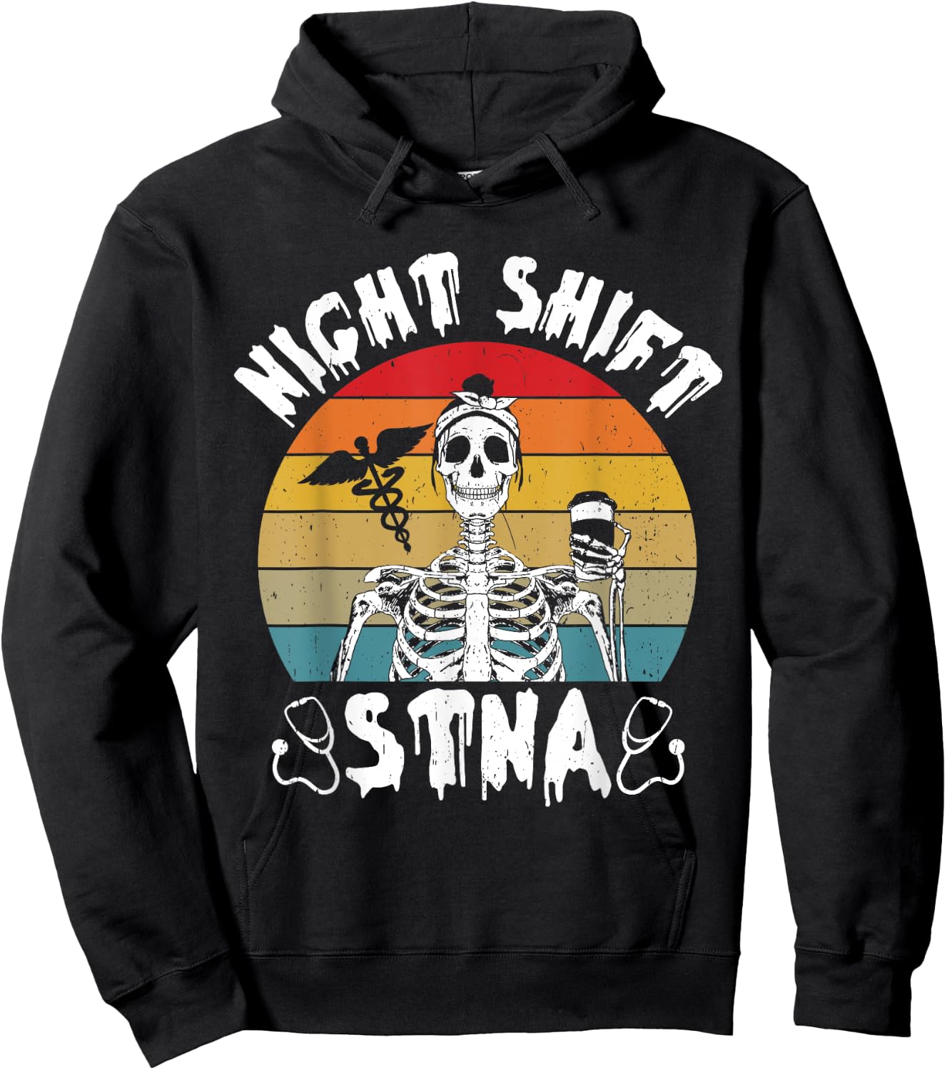 Funny STNA Nurse State Tested Nursering Assistant Hoodie - Hoodie | Black