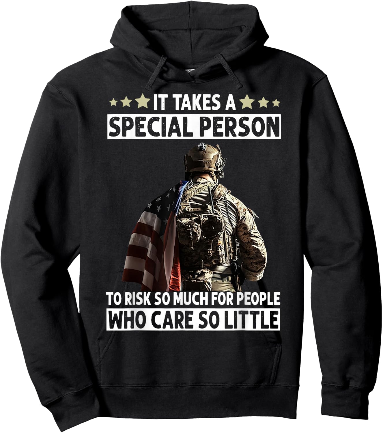 It Takes A Special Person To Take Risk So Much Veterans Hoodie - Hoodie | Black