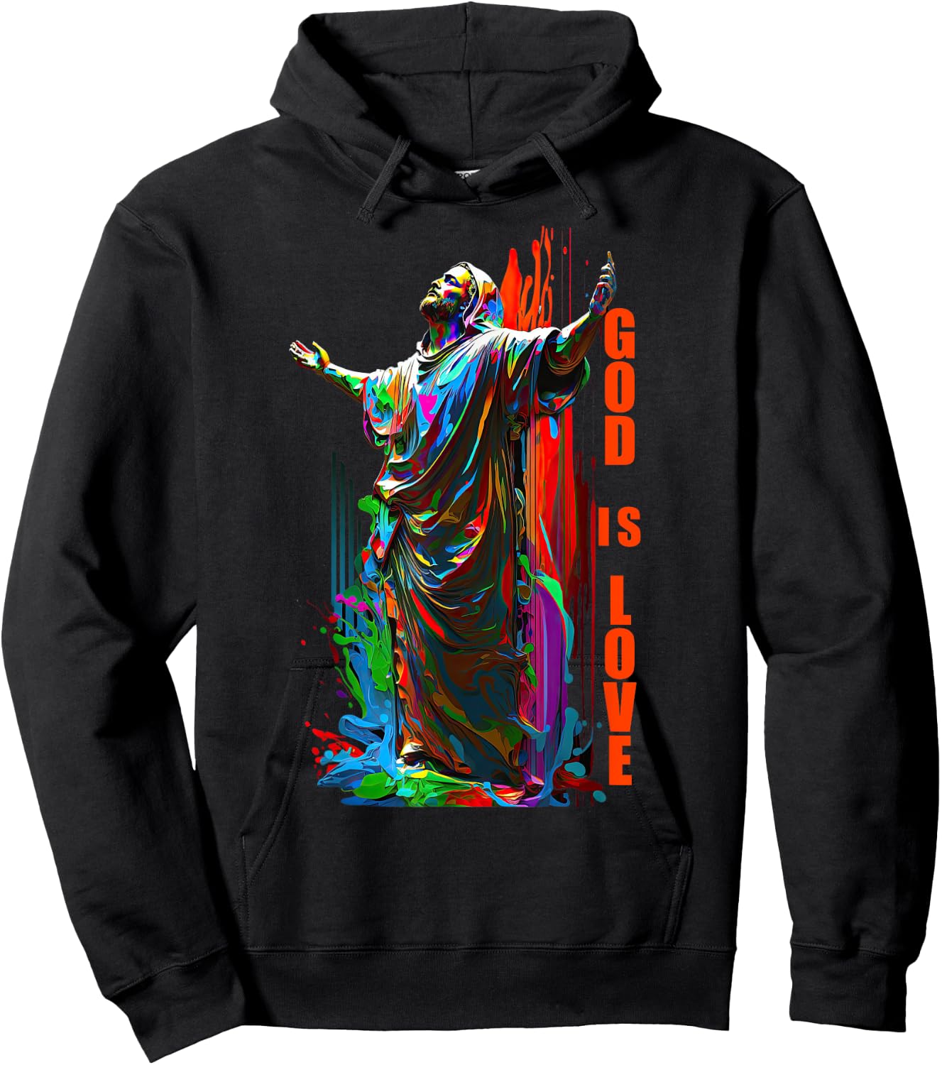 Christ God is Love Graffiti Design for Christian Jesus Hoodie - Hoodie | Black