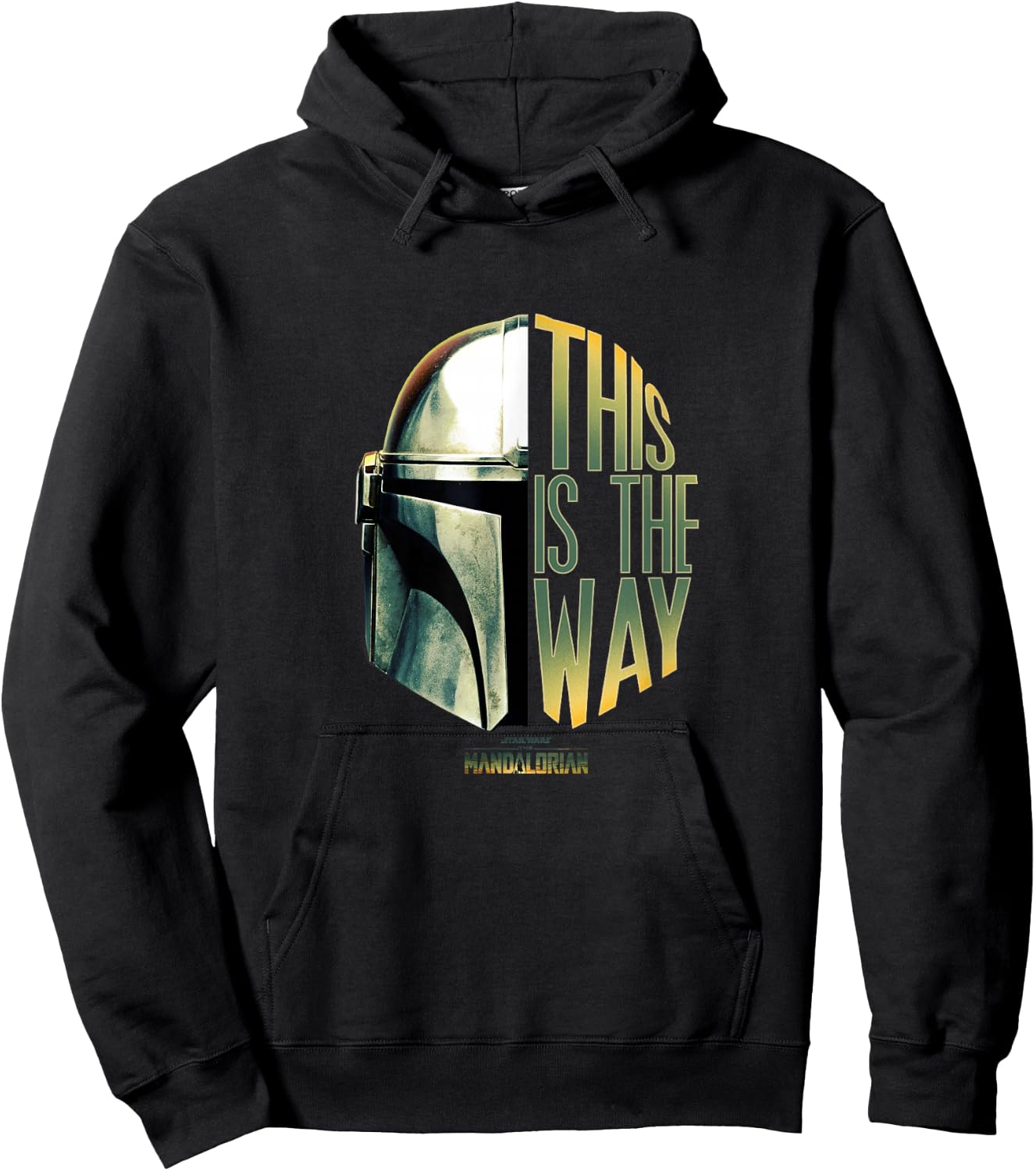 Star Wars: The Mandalorian This Is The Way Helmet Logo Stack Hoodie - Hoodie | Black
