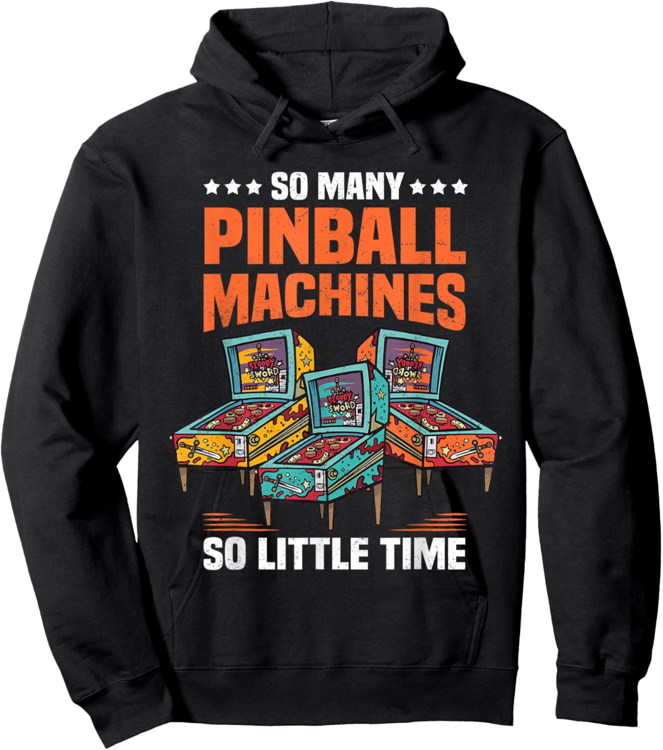 Pinball Machine Retro Gaming Pinball Hoodie - Hoodie | Black