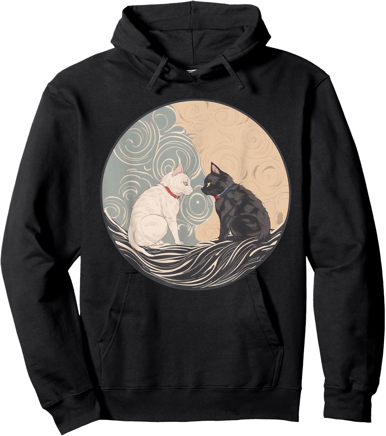 Ukiyo-e Cats Hoodie - Hoodie | Black