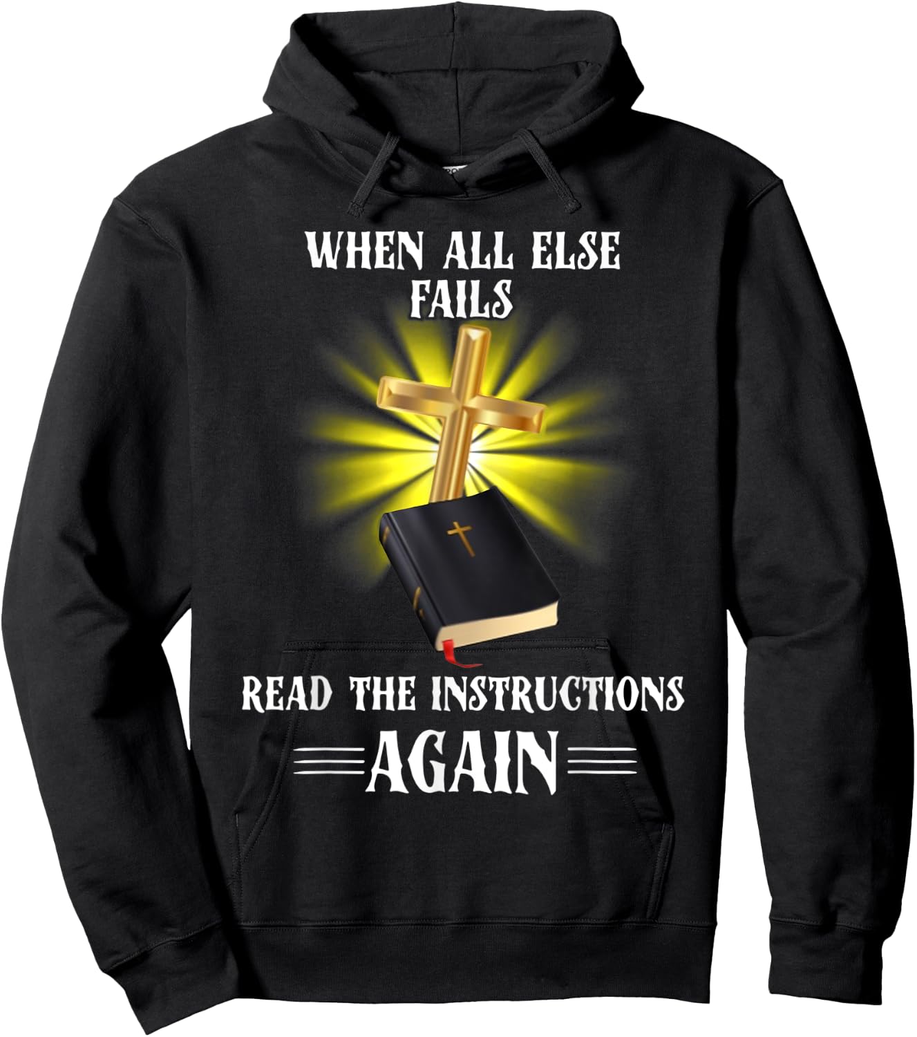 When All Else Fails Read the Instructions Again Hoodie - Hoodie | Black