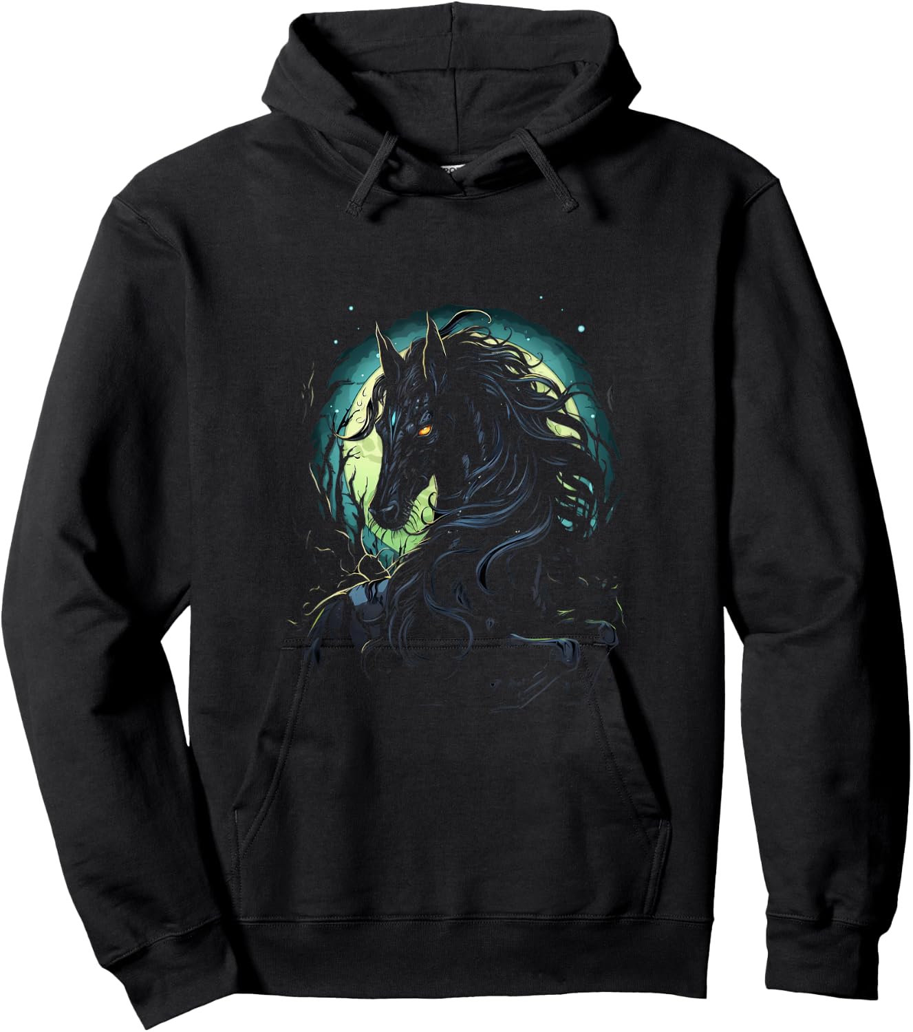 Gothic Horse Creepy Dark Horses Animal Goth Hoodie - Hoodie | Black