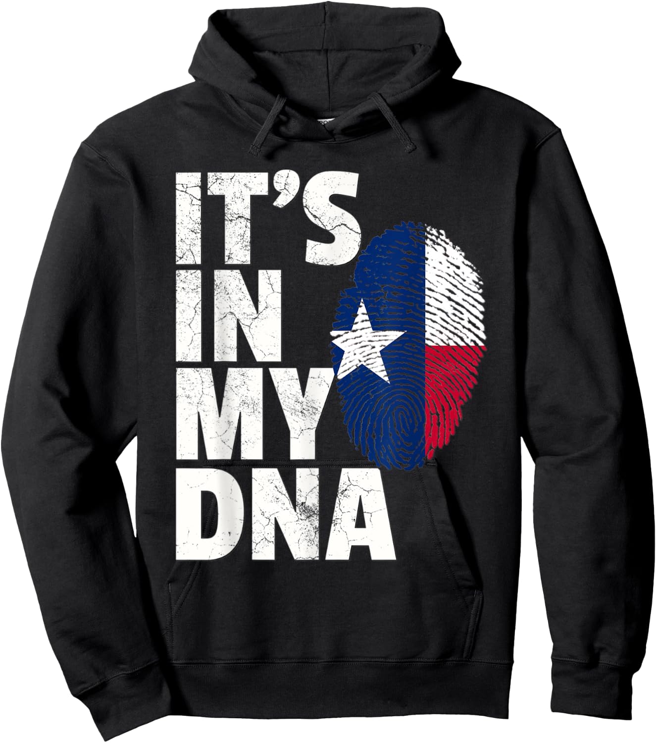 It's In My DNA Texas Fingerprint, Pride Texas America Hoodie - Hoodie | Black