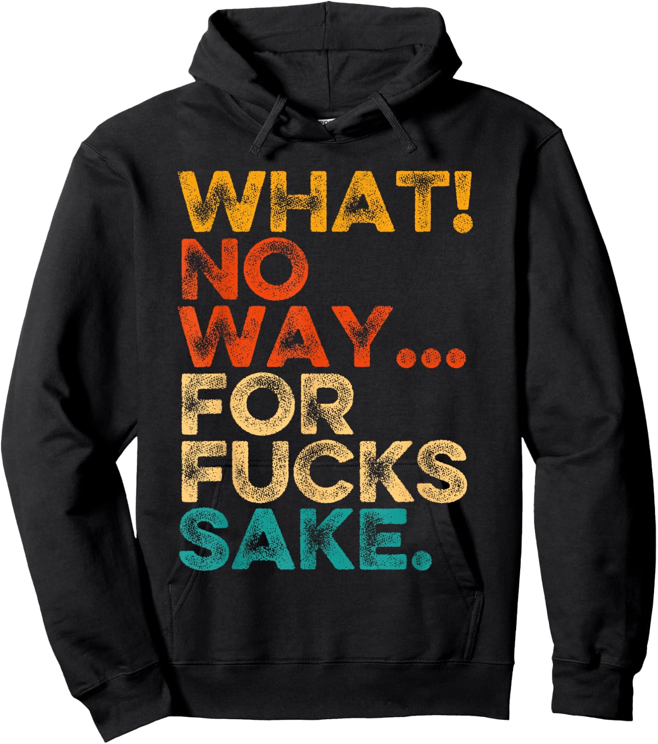 Funny Quotes Vintage What No Way For Fucks Sake Humor Hoodie - Hoodie | Black