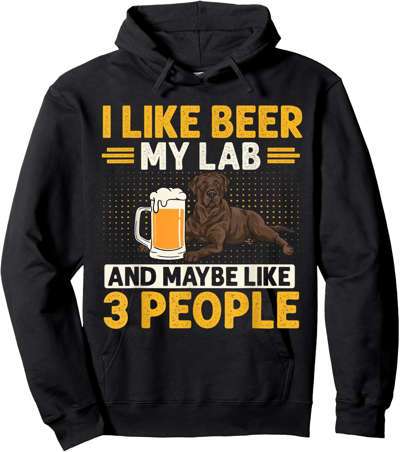 Chocolate Labrador Retriever Dog Beer Chocolate Lab Women Hoodie - Hoodie | Black