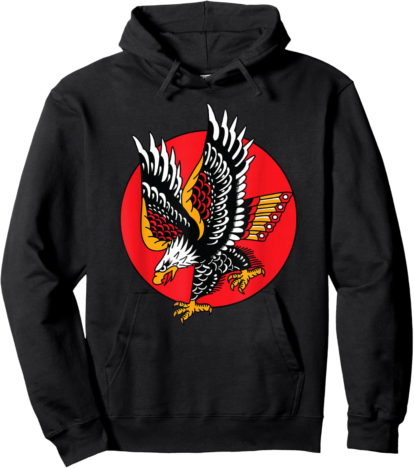 Eagle American Traditional Tattoo Ink Old School Flash Inked Hoodie - Hoodie | Black