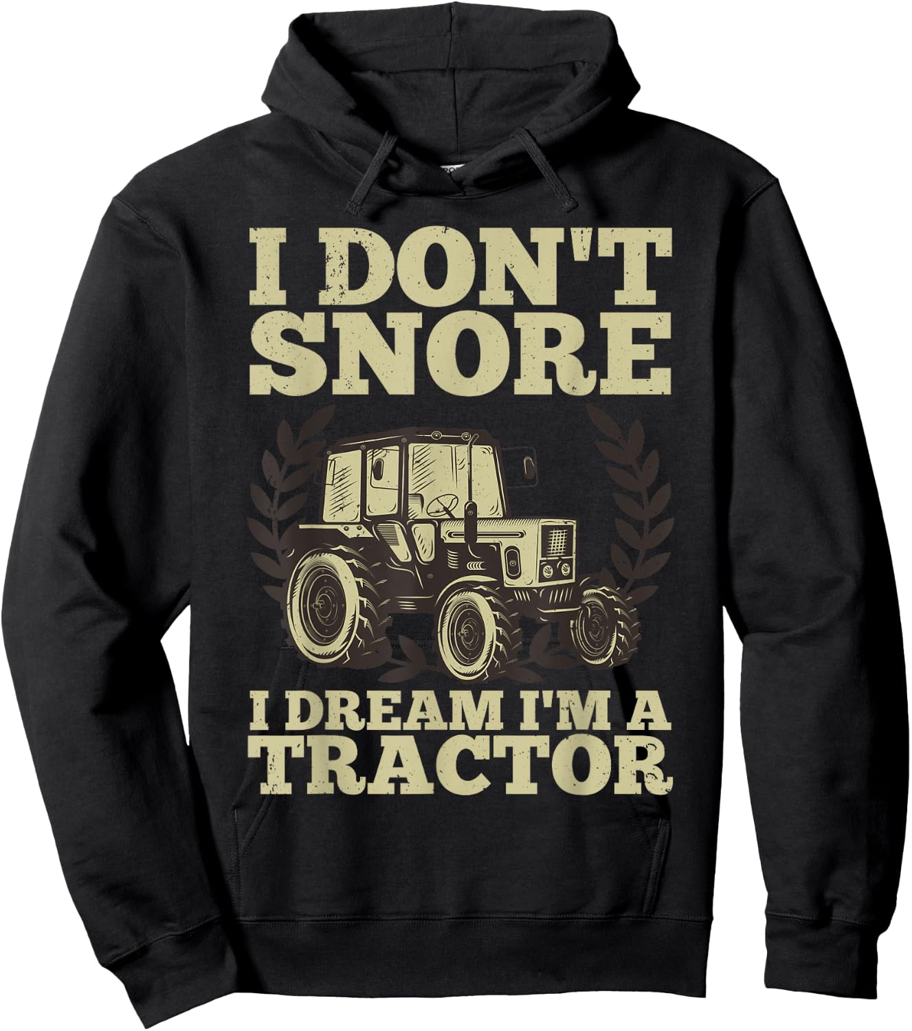 Cute Tractor Dad Kids Agriculture Farmer Snore Truck Hoodie - Hoodie | Black