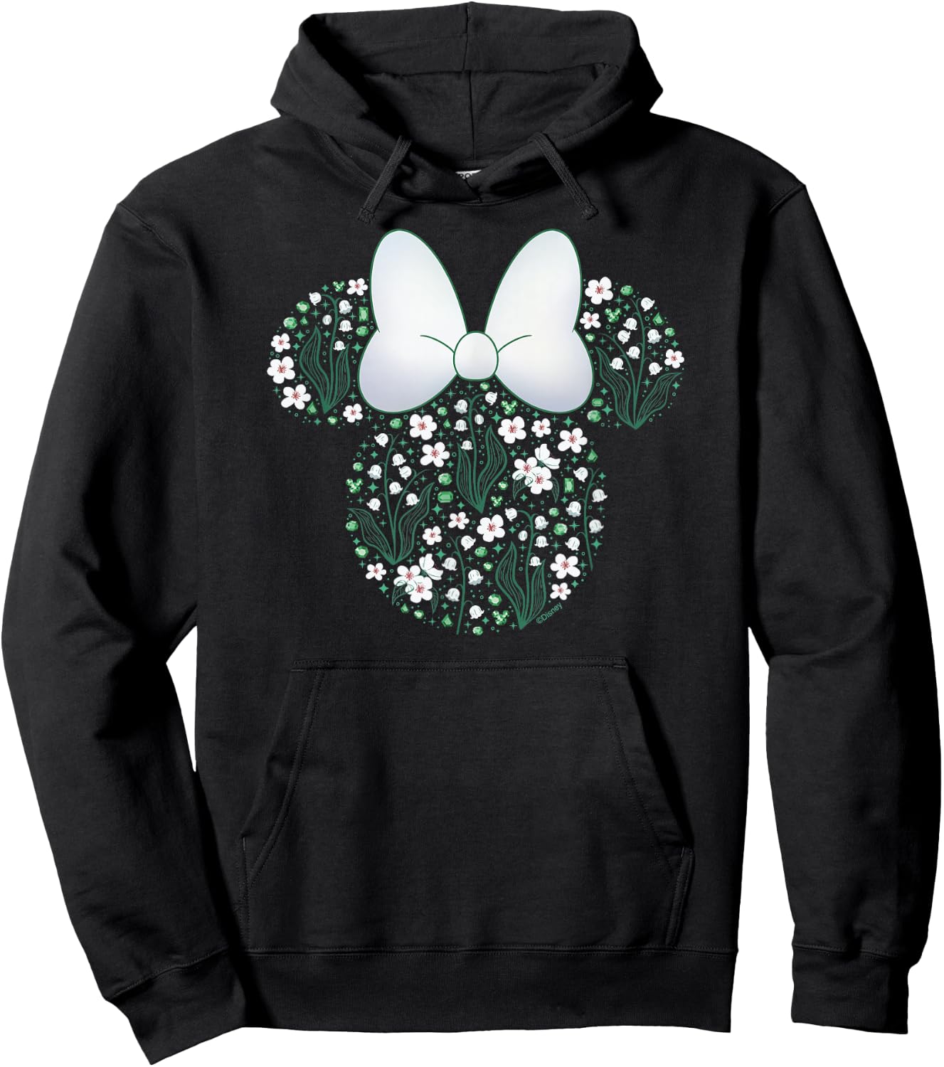 Disney Minnie Mouse May Birth Month Birthstone & Flowers Hoodie - Hoodie | Black