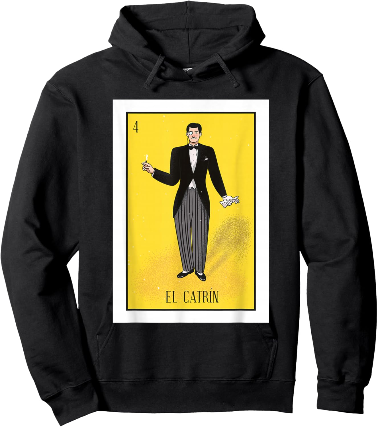 El Catrin Lottery The Gentleman Lottery Mexican paper Hoodie - Hoodie | Black
