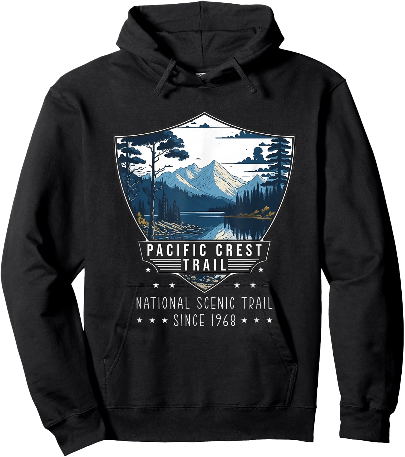 Pacific Crest Trail National Scenic Trail PCT Hiking Hiker Hoodie - Hoodie | Black