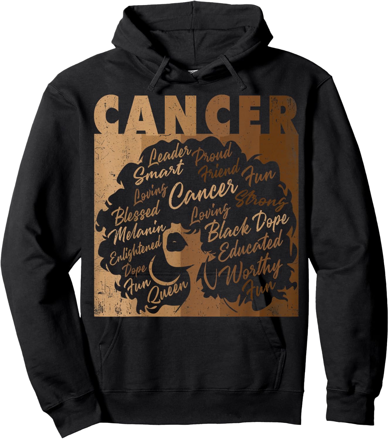Cancer Girl African American Women Melanin Birthday Hoodie - Hoodie | Black