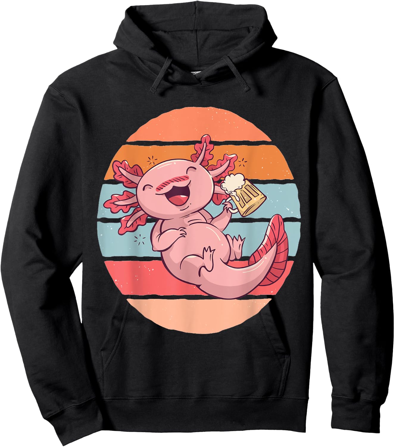 Axolotl loves Beer I Love Beer A-Lotl Axolotl fans Drinks Hoodie - Hoodie | Black