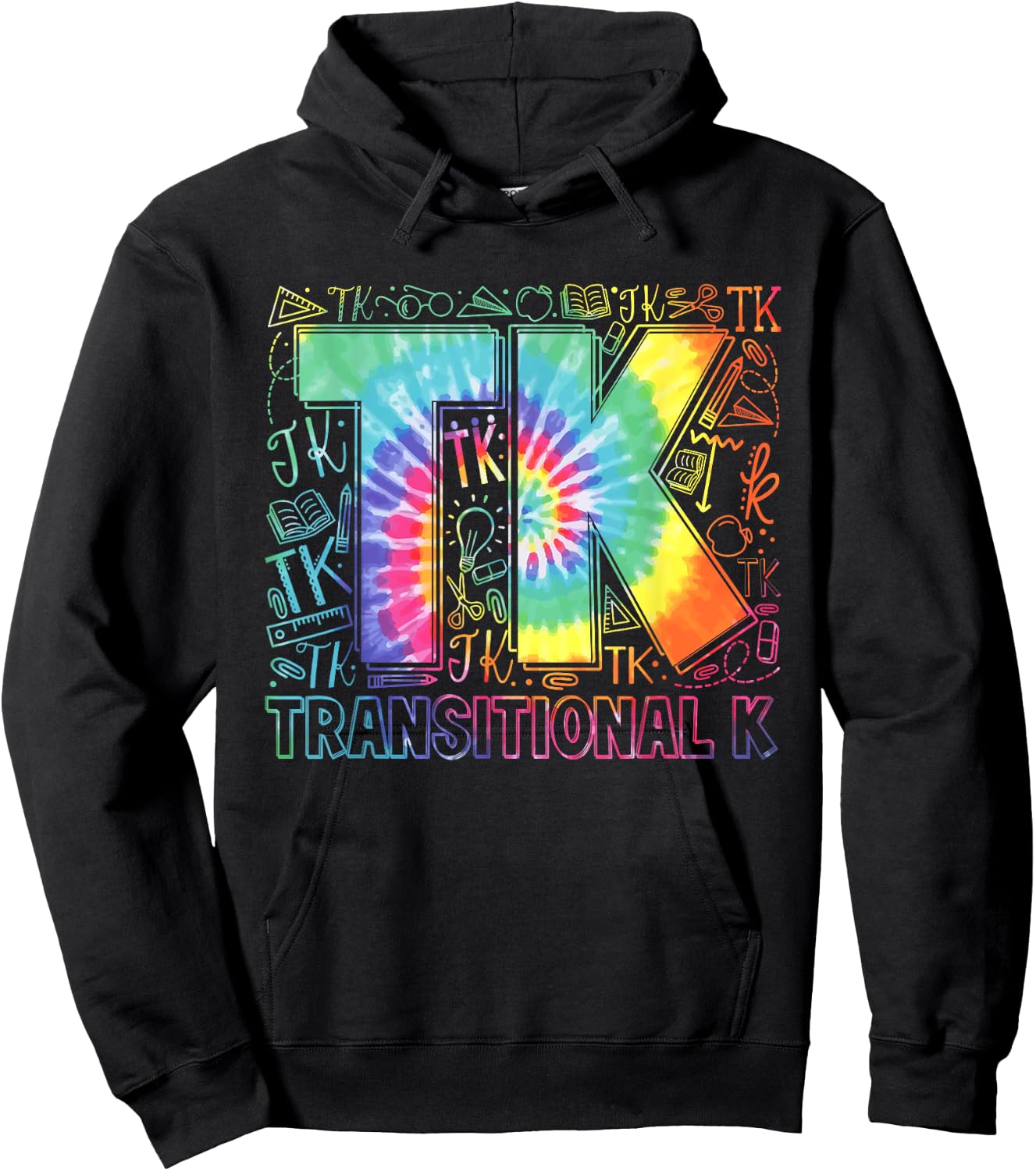 TK Transitional Kindergarten Teacher Funny Back To School Hoodie - Hoodie | Black