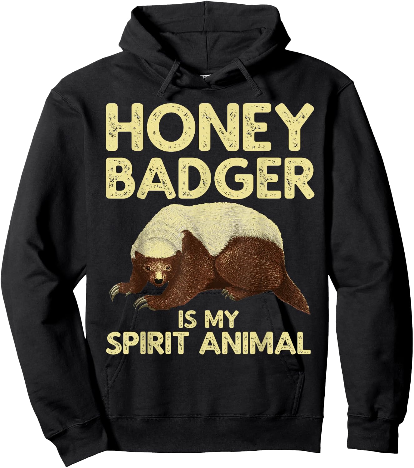 Cool Honey Badger Women Spirit Animal Lover Wildlife Hoodie - Hoodie | Black