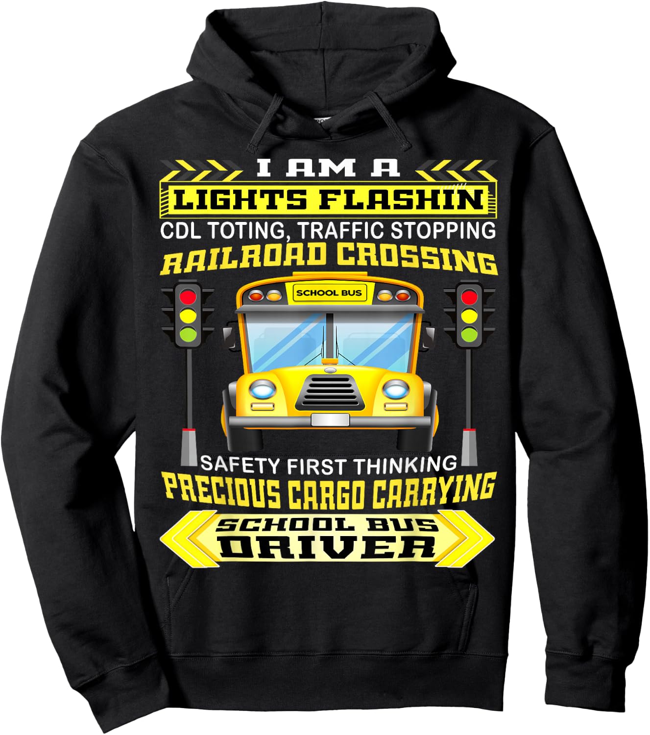 I'm A School Bus Driver Funny School Bus Driver Gifts Hoodie - Hoodie | Black