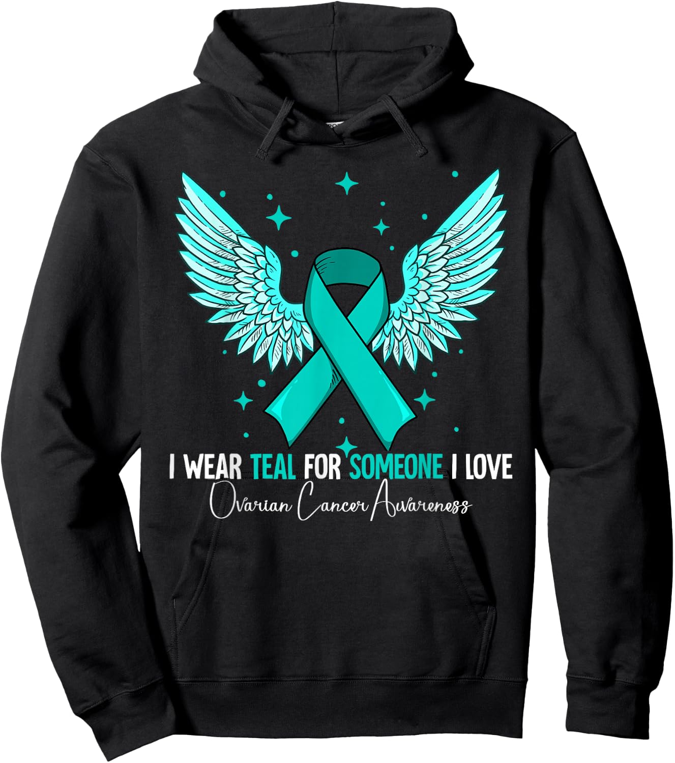 Ovarian Cancer Awareness Hoodie - Hoodie | Black