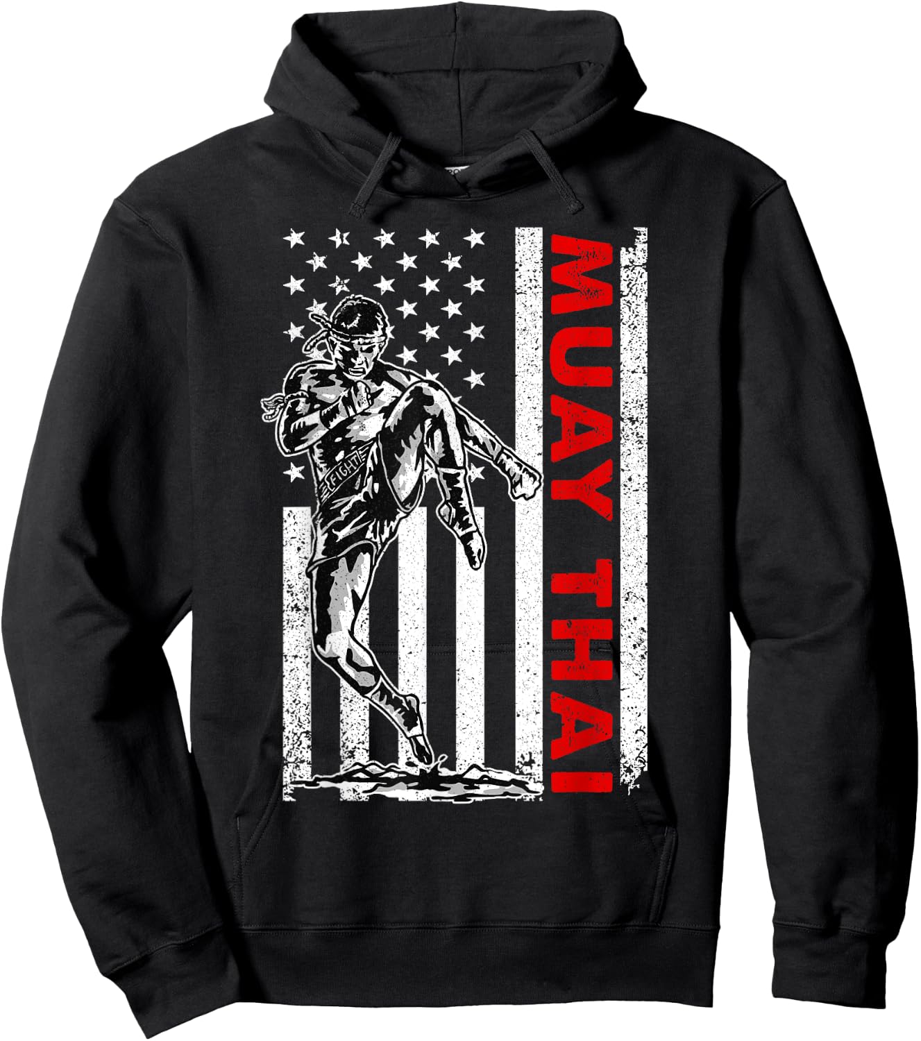Funny Muay Thai Art Women Kids Muay Thai Kickboxing Hoodie - Hoodie | Black