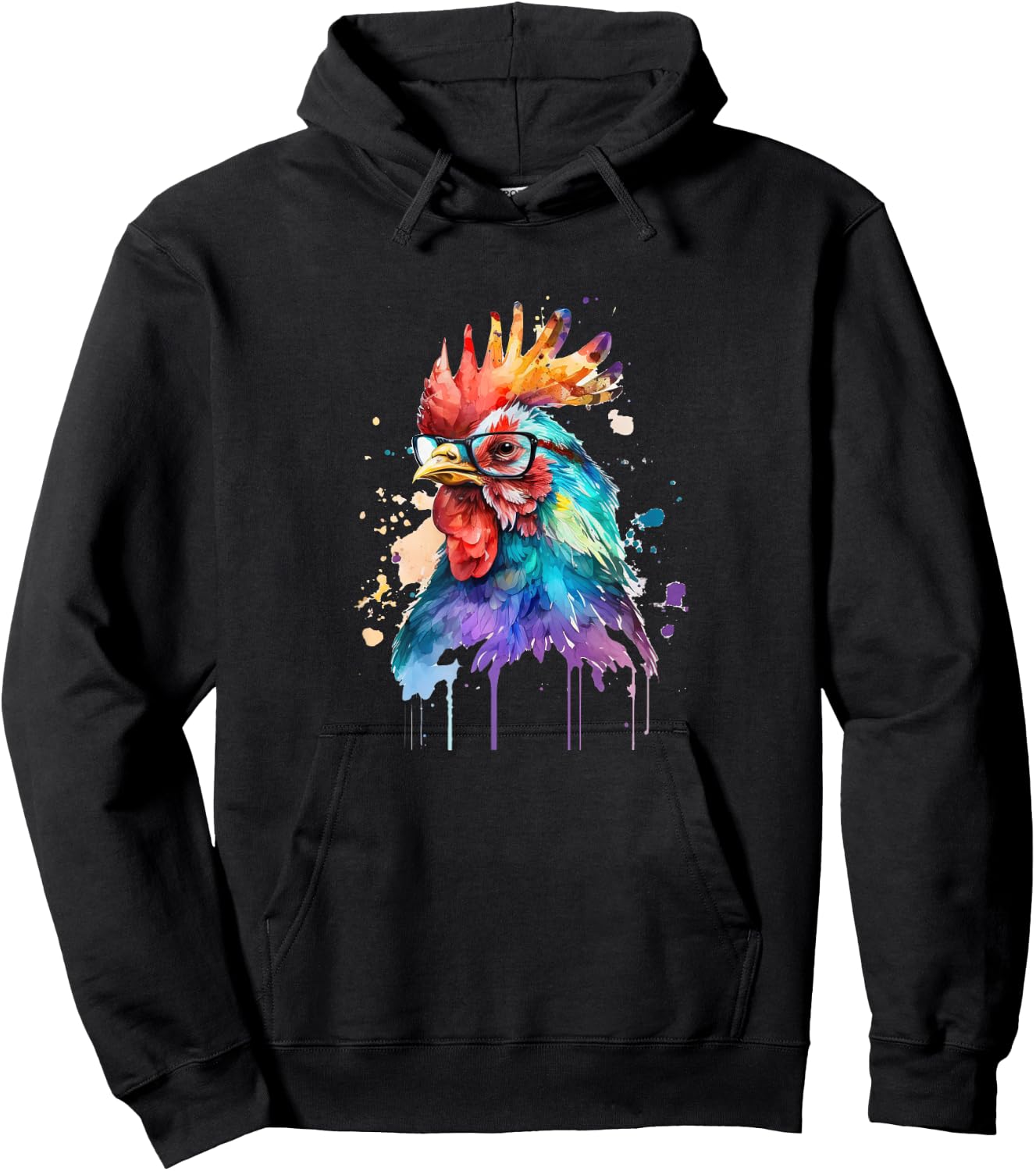 Cute Farm Chicken Lovers Motif Funny Country Design Chicken Hoodie - Hoodie | Black