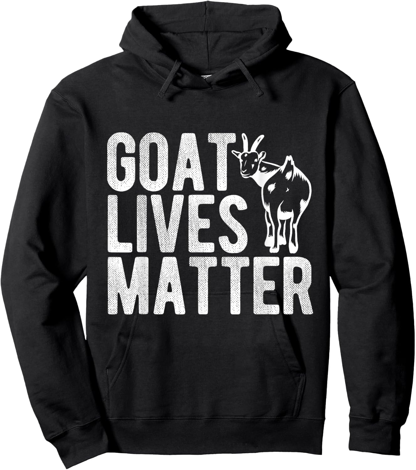 Goat Lives Matter Funny Goat Lover Gift Design Meat Fan Hoodie - Hoodie | Black