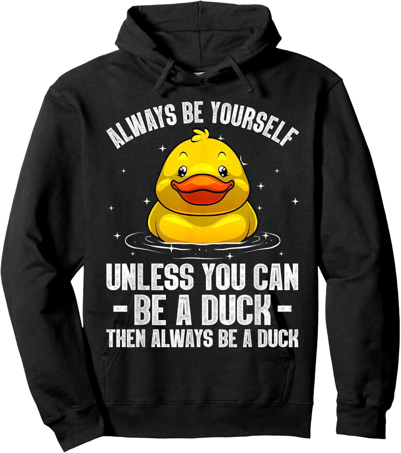 Cute Duck Women Kids Aquatic Bird Rubber Duck Lovers Hoodie - Hoodie | Black
