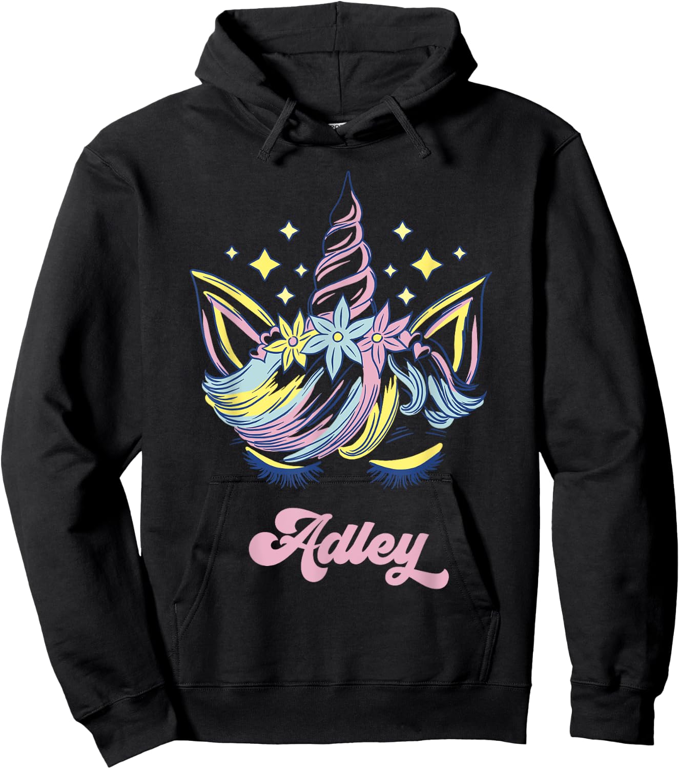 Adley Merch Unicorn Design Hoodie - Hoodie | Black