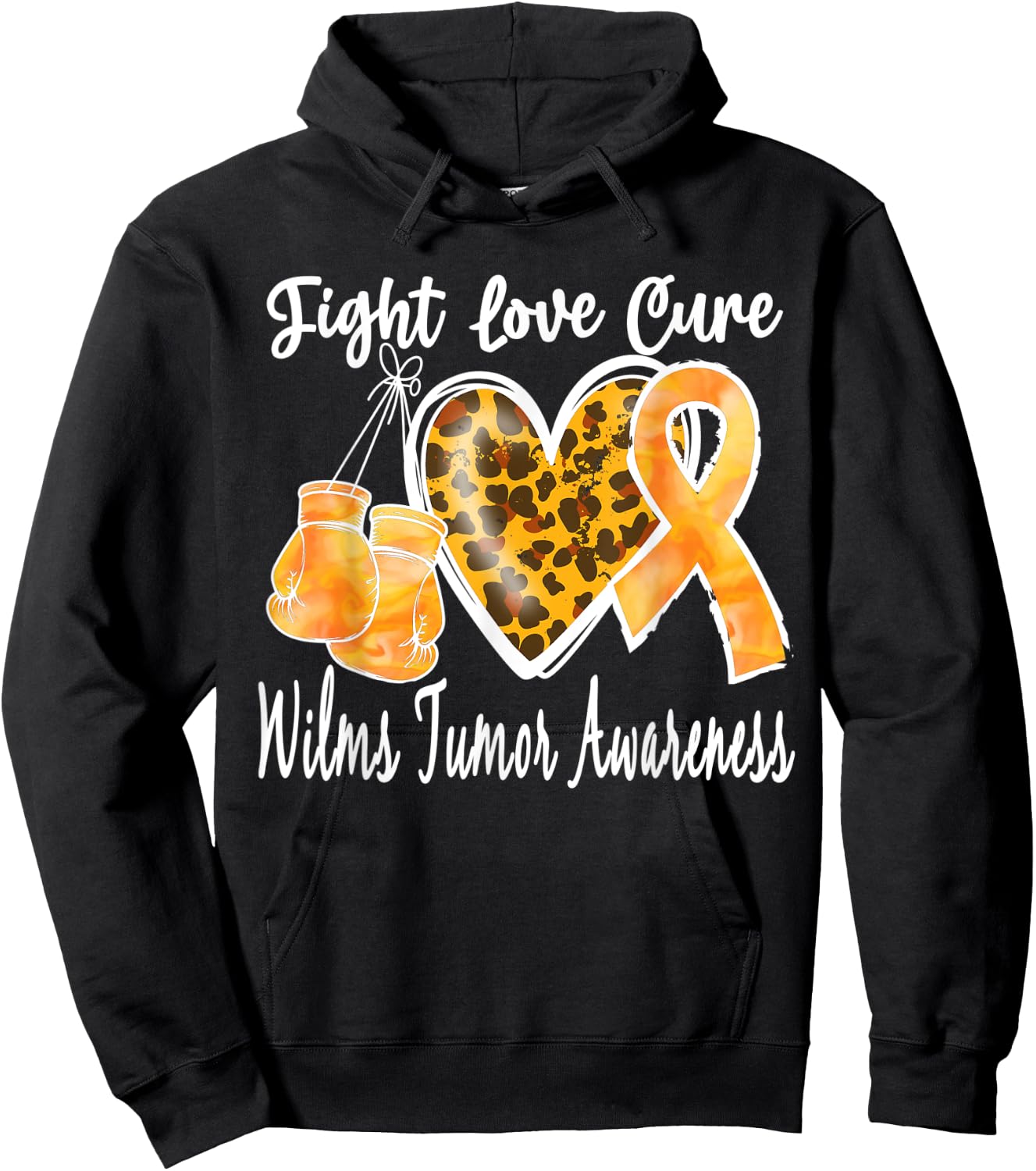 Wilms Tumor Awareness Fight Love Cure Kids Men Hoodie - Hoodie | Black