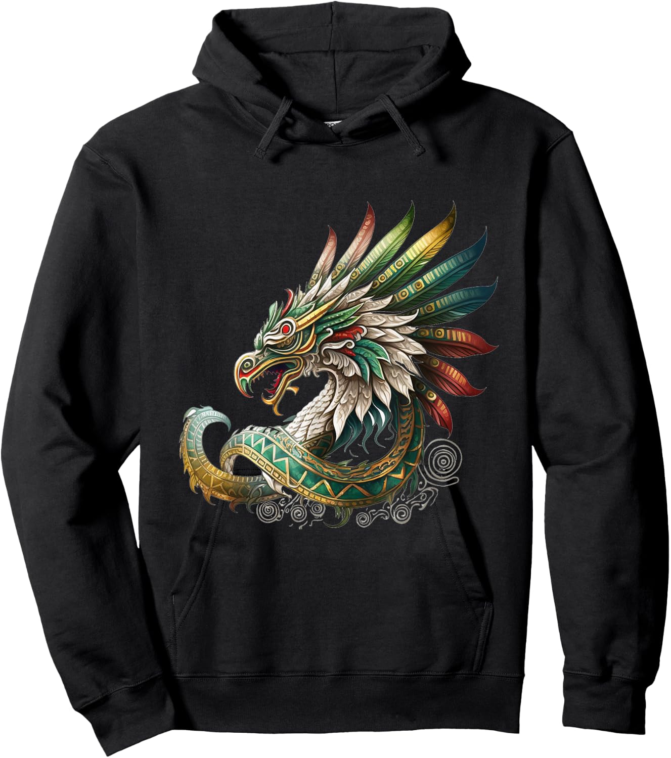 Feathered Serpent Aztec Quetzalcoatl Mexican Mythology Hoodie - Hoodie | Black