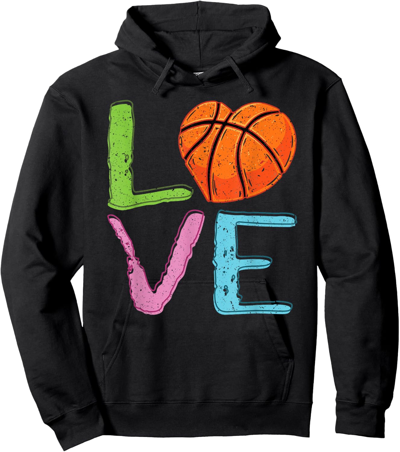 Love Basketball Cute Women Girls Basketball Lover Hoodie - Hoodie | Black