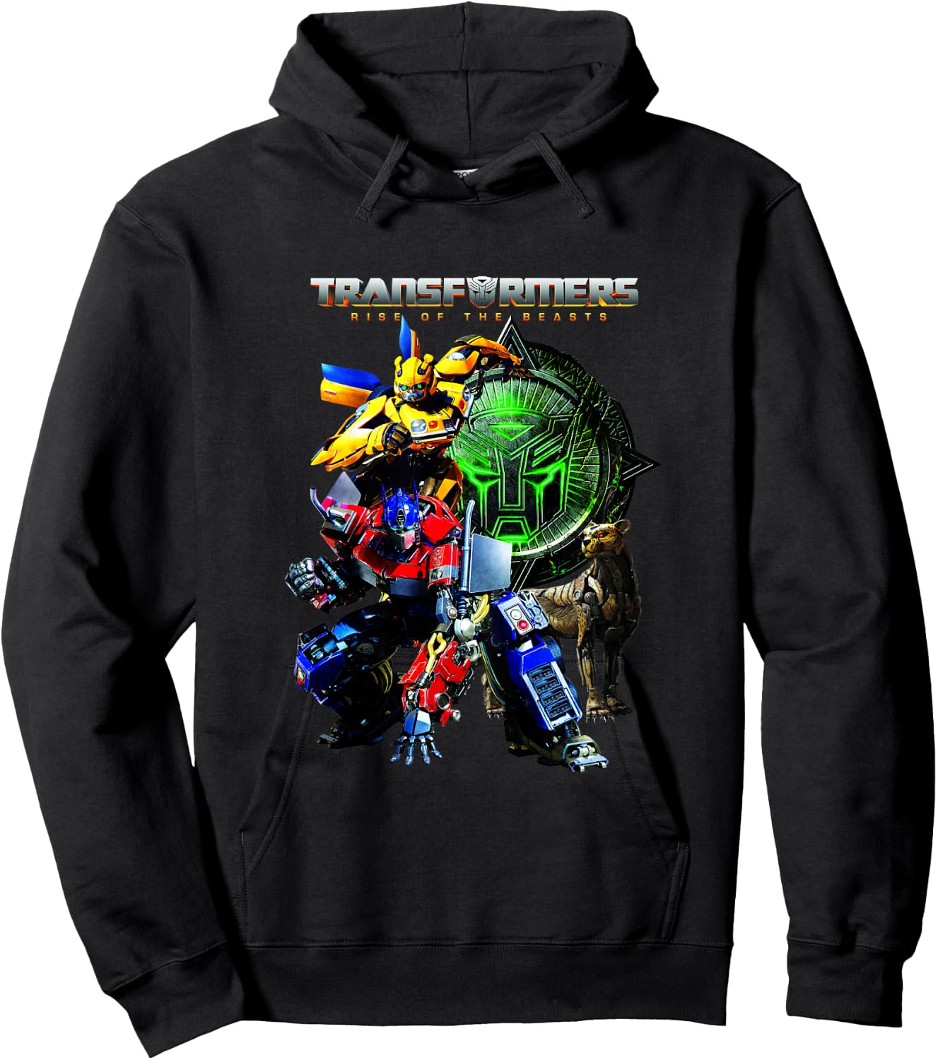 Transformers: Rise of The Beasts Heroes Vintage Group Shot Hoodie - Hoodie | Black