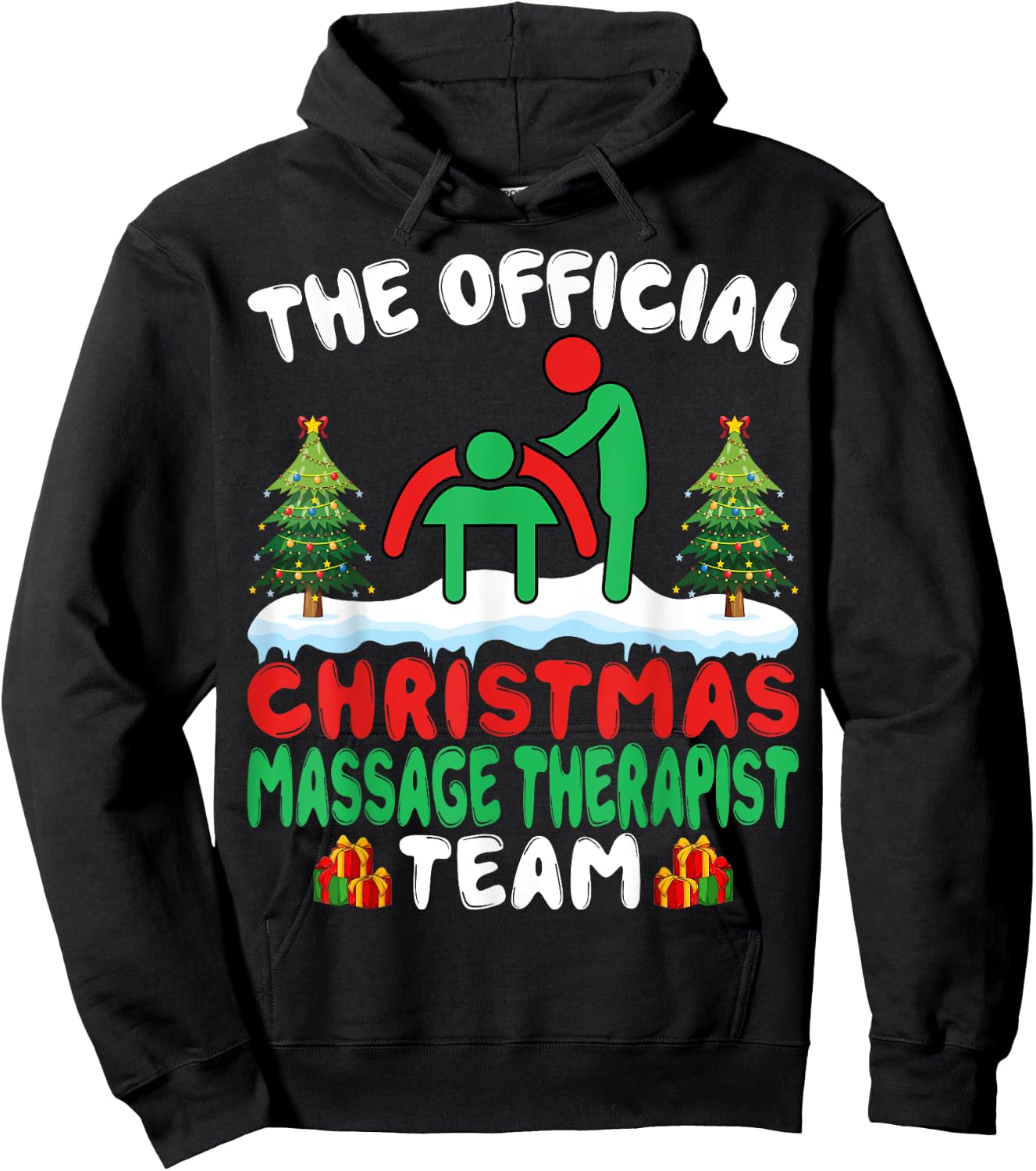 Xmas Massage Therapist Team - Massage Therapy Christmas Hoodie - Hoodie | Black