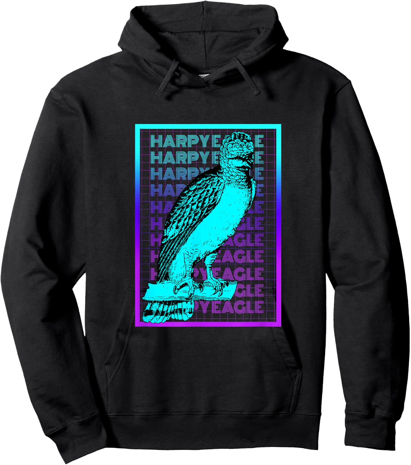Harpy Eagle Bird Vintage Retro Harpy Eagle Hoodie - Hoodie | Black