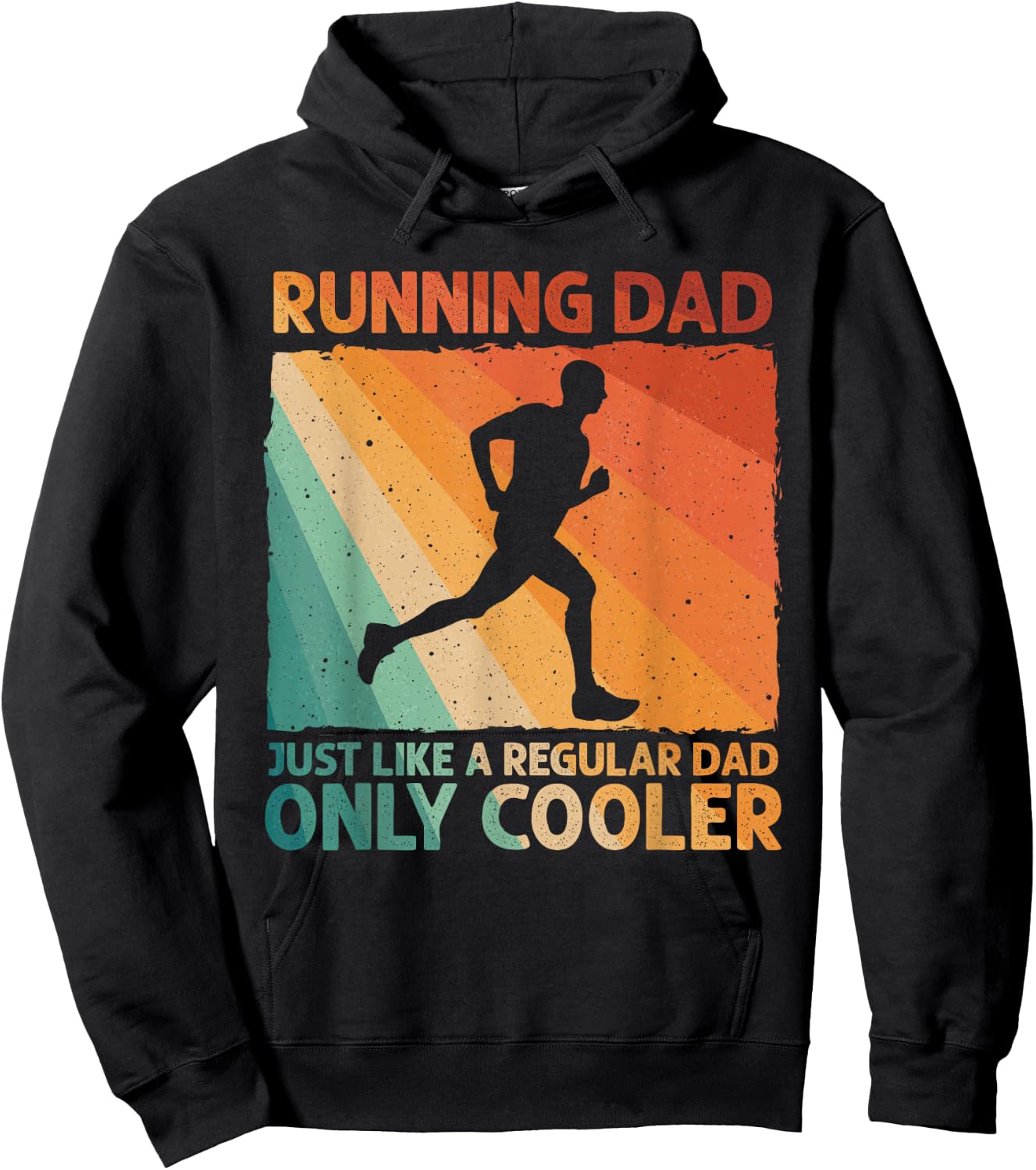 Funny Running Dad Marathon Runner Coach Marathoner Hoodie - Hoodie | Black