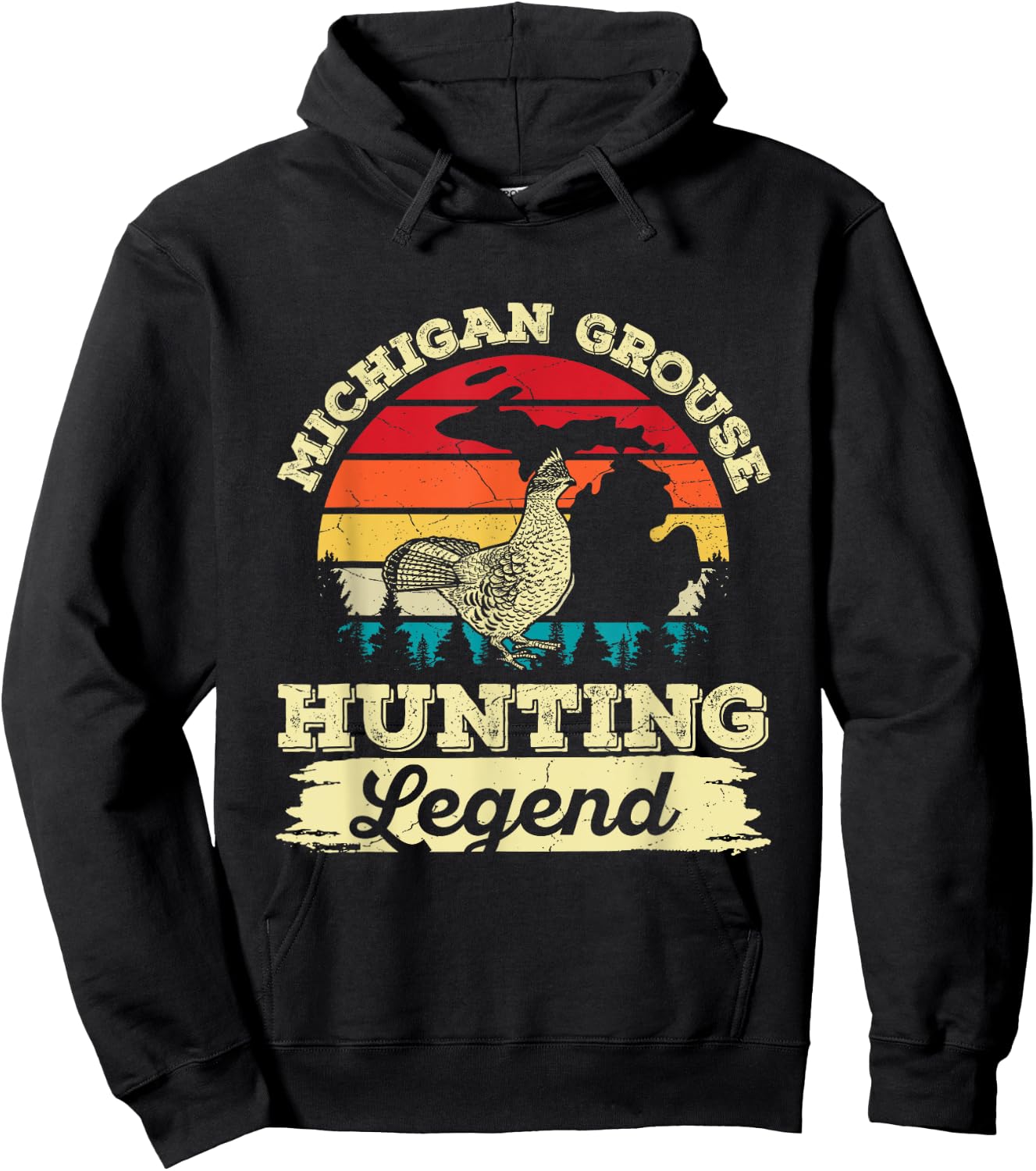 Michigan Ruffed Grouse Quote for a Ruffed Grouse hunter Hoodie - Hoodie | Black