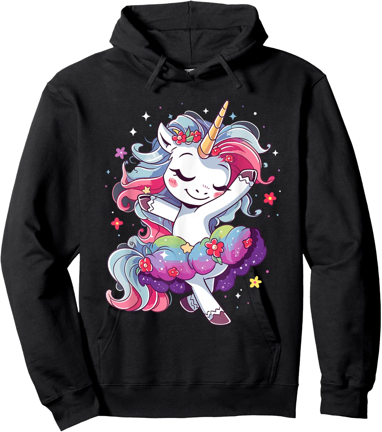 Ballet Dancer Unicorn Outfit Ballerina Dance For Girls Hoodie - Hoodie | Black
