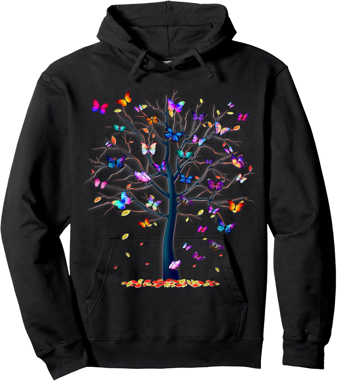 Butterfly Tree Beautiful Hoodie - Hoodie | Black