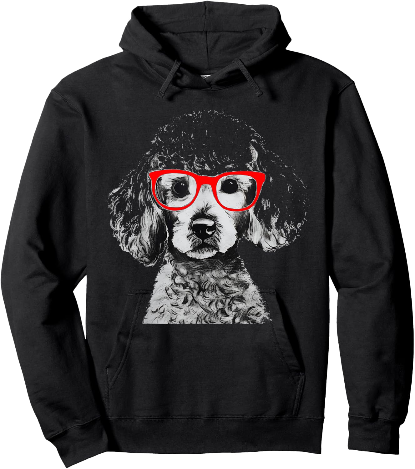 Sock Hop 50s Costume Poodle Shirt Red Glasses 1950's Hoodie - Hoodie | Black