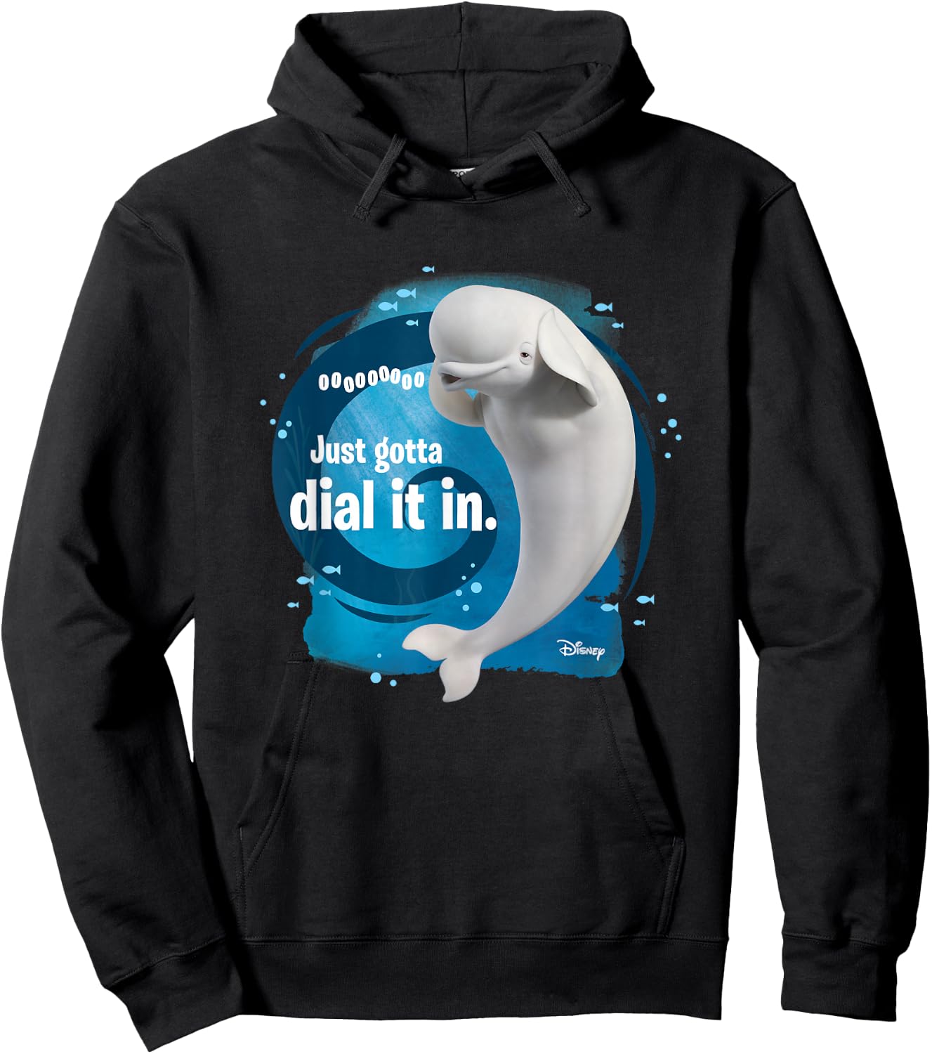 Finding Dory - Bailey Beluga Whale Just Gotta Dial It In Hoodie - Hoodie | Black