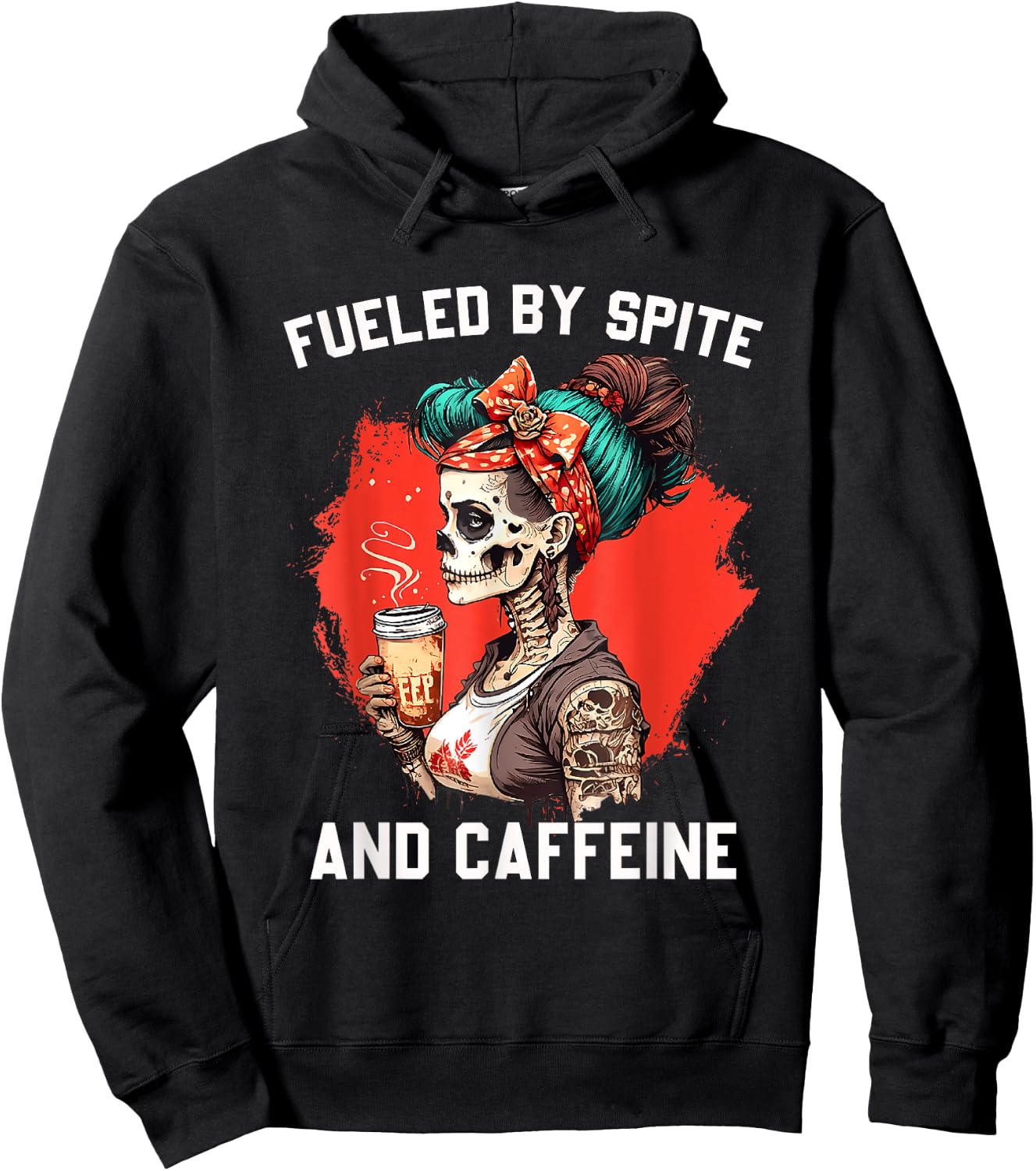 Fueled by Spite and Caffeine Hoodie - Hoodie | Black