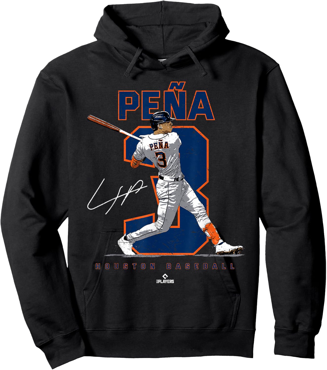 Number and Portrait Jeremy Pena Houston MLBPA Hoodie - Hoodie | Black