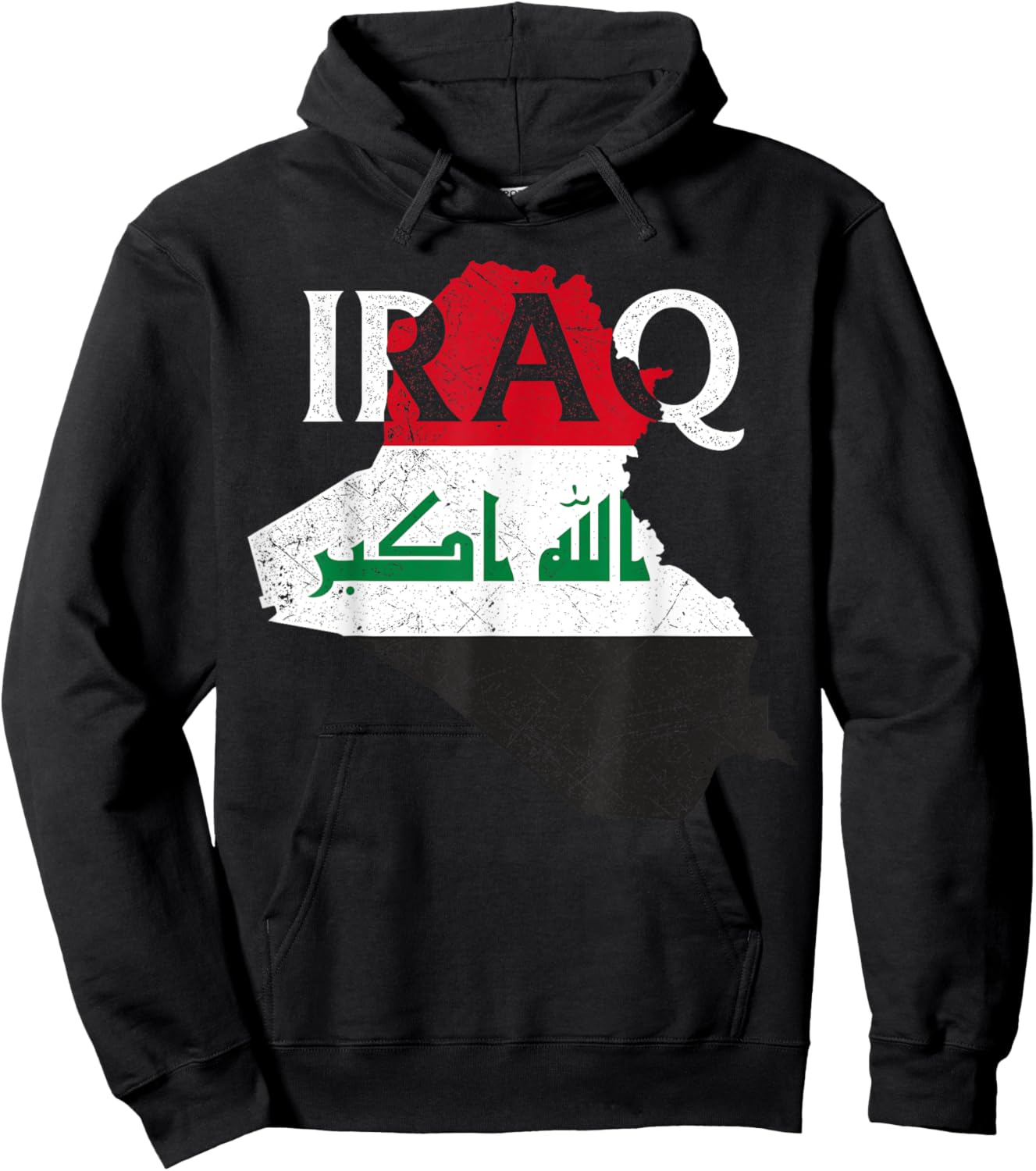 Iraq Country Map Flag Proud Iraqi Patriotic Women Kids Men Hoodie - Hoodie | Black