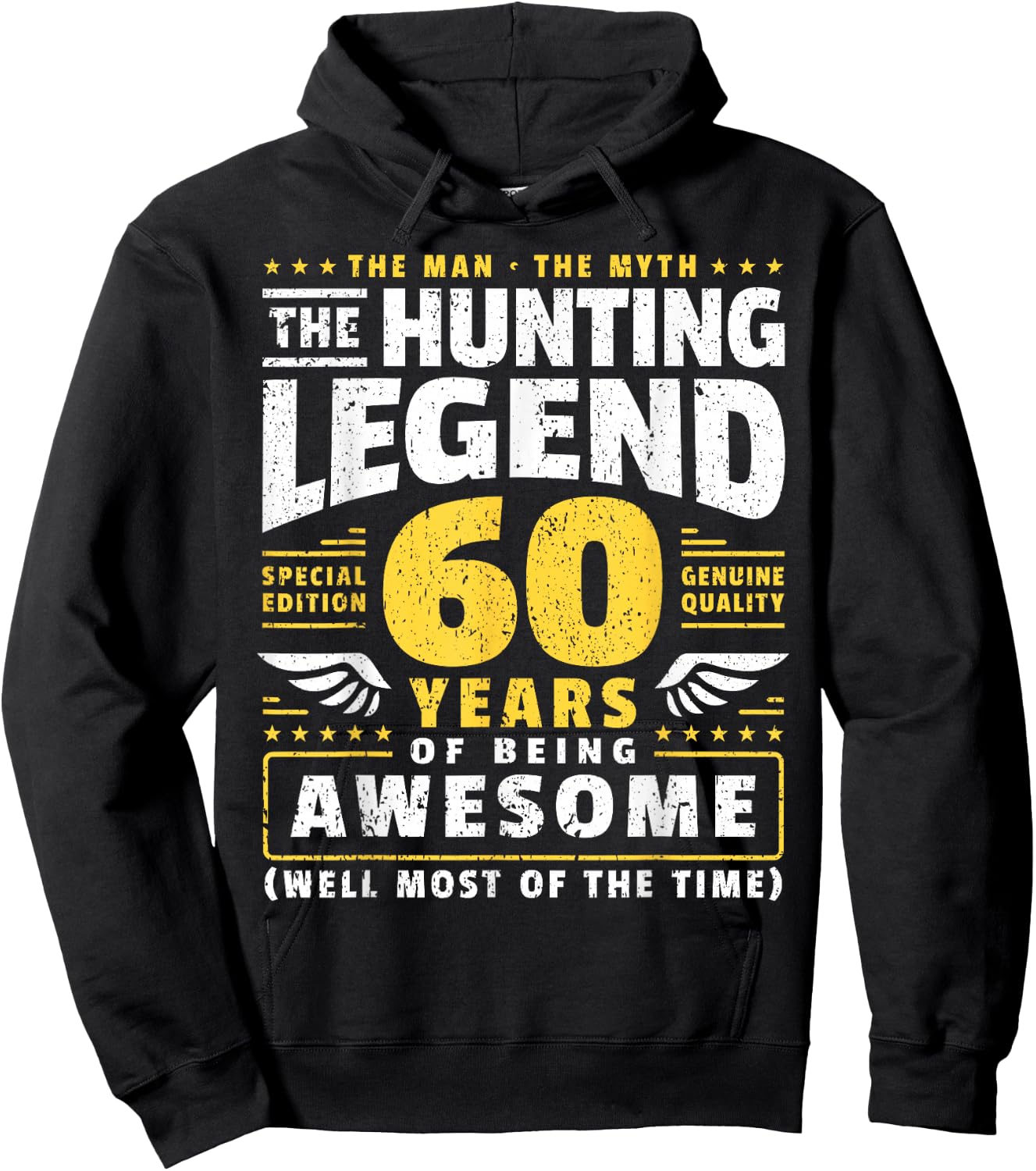 60th Birthday Hunter 60 Years Old Huntsman Hoodie - Hoodie | Black