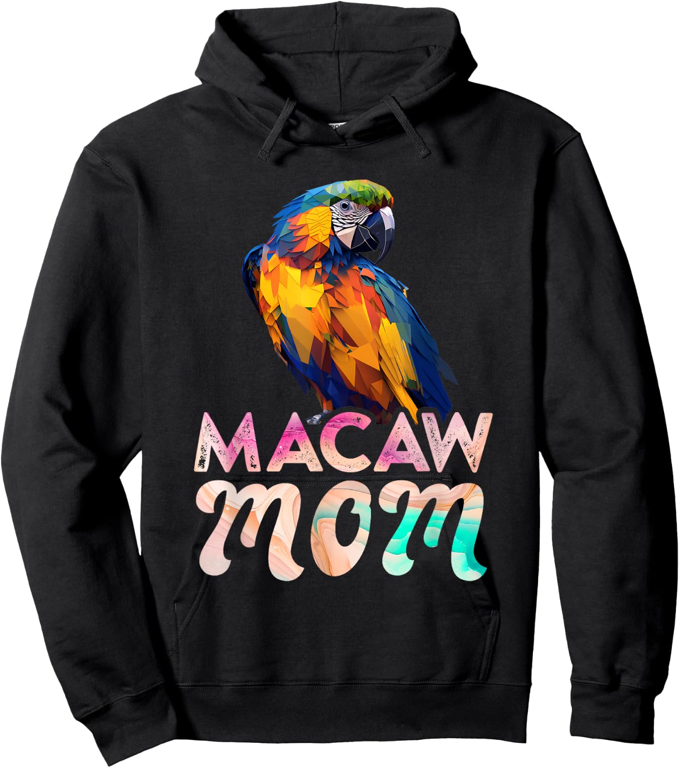 Macaw Mom Macaws Mommy Bird Lovers Women Parrot Owners Hoodie - Hoodie | Black